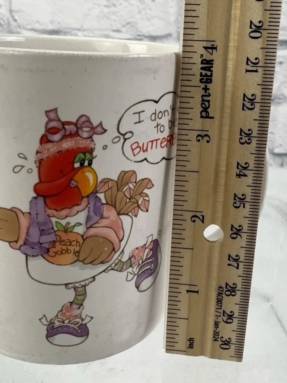 Vintage 1985 George Good Let’s Talk Turkey Thanksgiving Novelty Mug